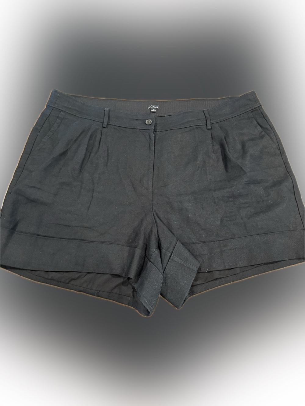 J. Crew Black Tailored Linen Shorts